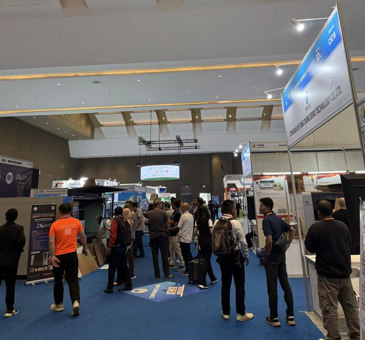 CSM Double side tape applicator  machine makes its debut at the 2025 Southeast Asia Packaging Industry Expo in Indonesia