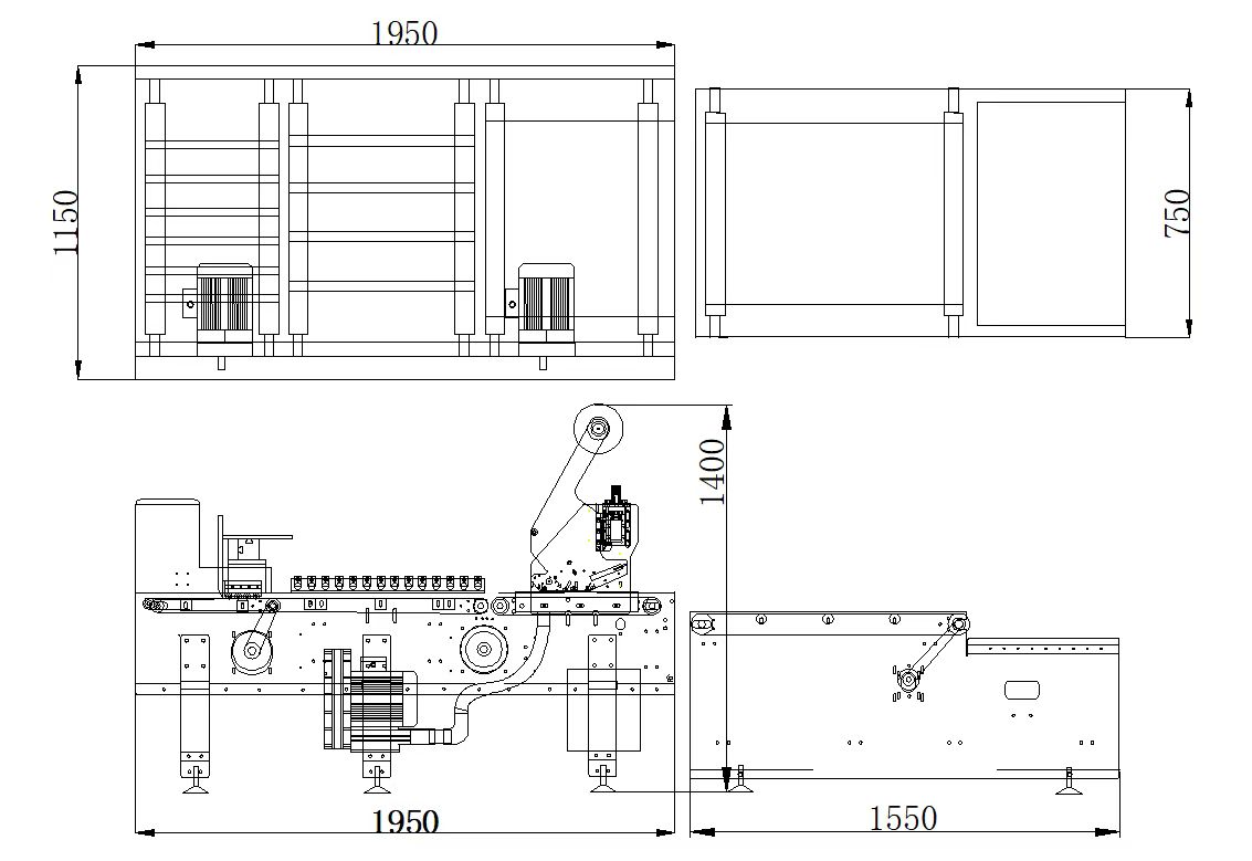 AUTOMATIC THIN PAPER DOUBLE SIDE TAPE APPLICATOR CS-650C